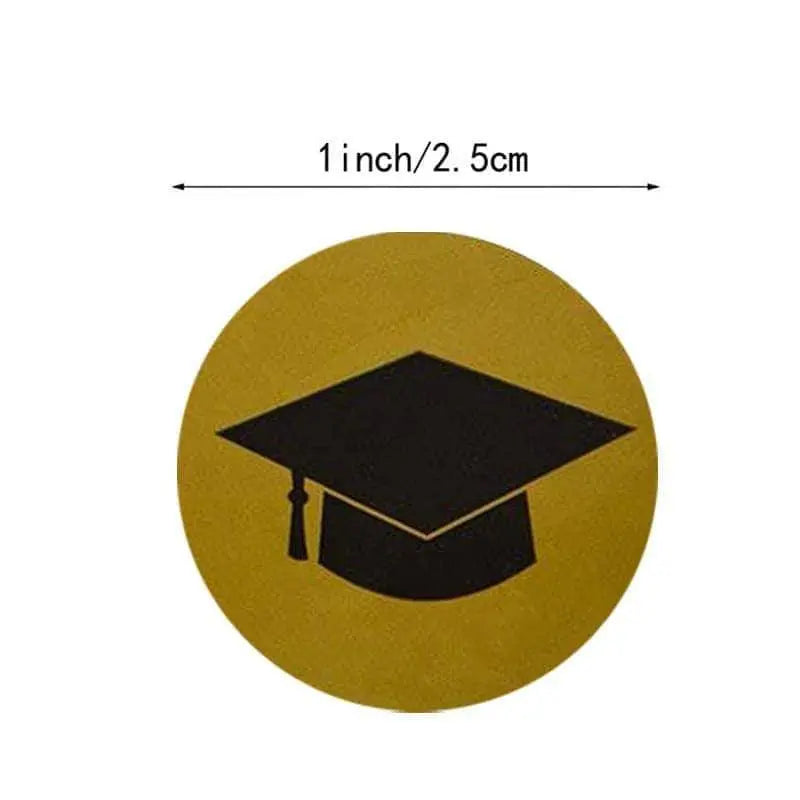 Graduation Stickers Graduation Cap Stationery Sticker Diploma Stick On Labels Packaging Label 500pcs