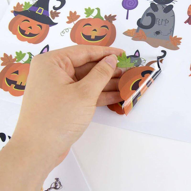 Halloween Theme Window Decals Spooky Door Stickers Halloween Party Decor