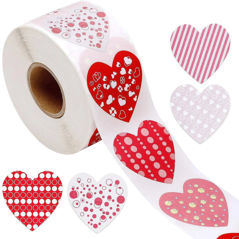 Heart stickers self-adhesive hearts for Valentine's gift packaging and scrapbooking