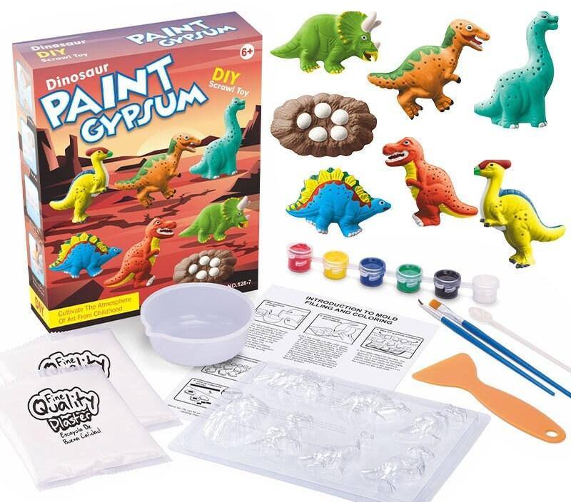 Kids Crafts Toy Plaster Mold Kit Painting Set Plaster Animals Plaster Scone