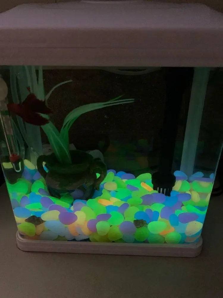Luminous pebbles glow stones for fish tank aquarium decor