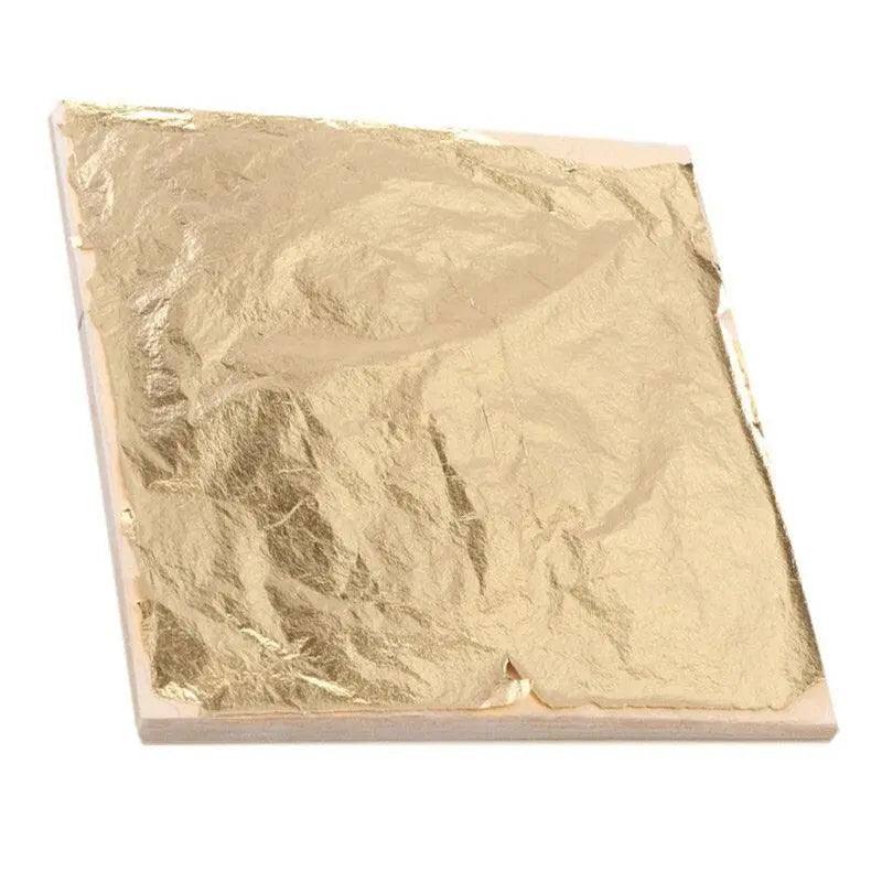 Metallic colored foil sheet 100 sheets of gold silver rose gold leaf 9x9cm gilding frames