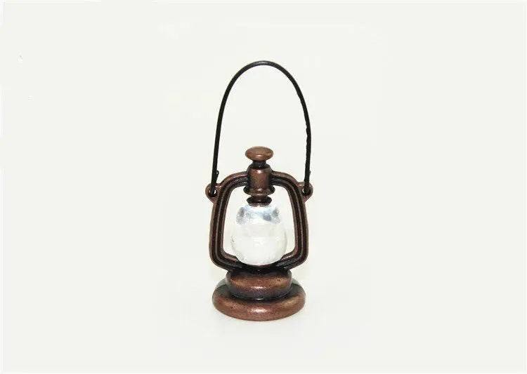 Miniature oil lamp 1:12 dollhouse furniture gnome garden terrarium figurines