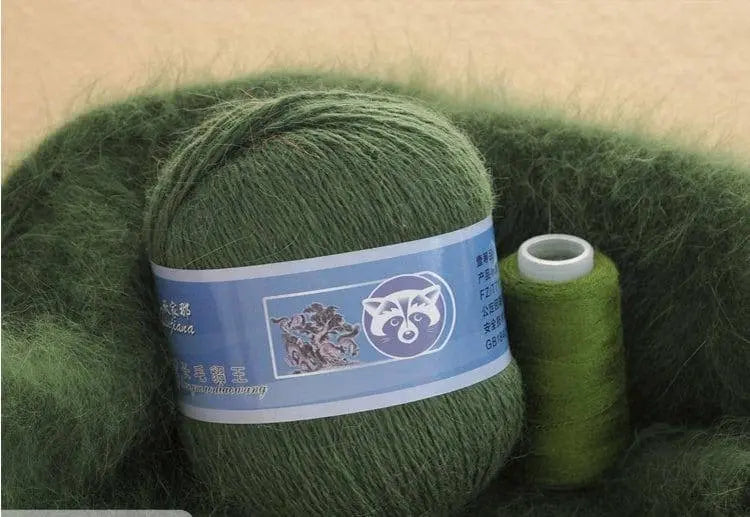 Mink fabric cashmere yarn 50 gram plus 20 gram matching thread