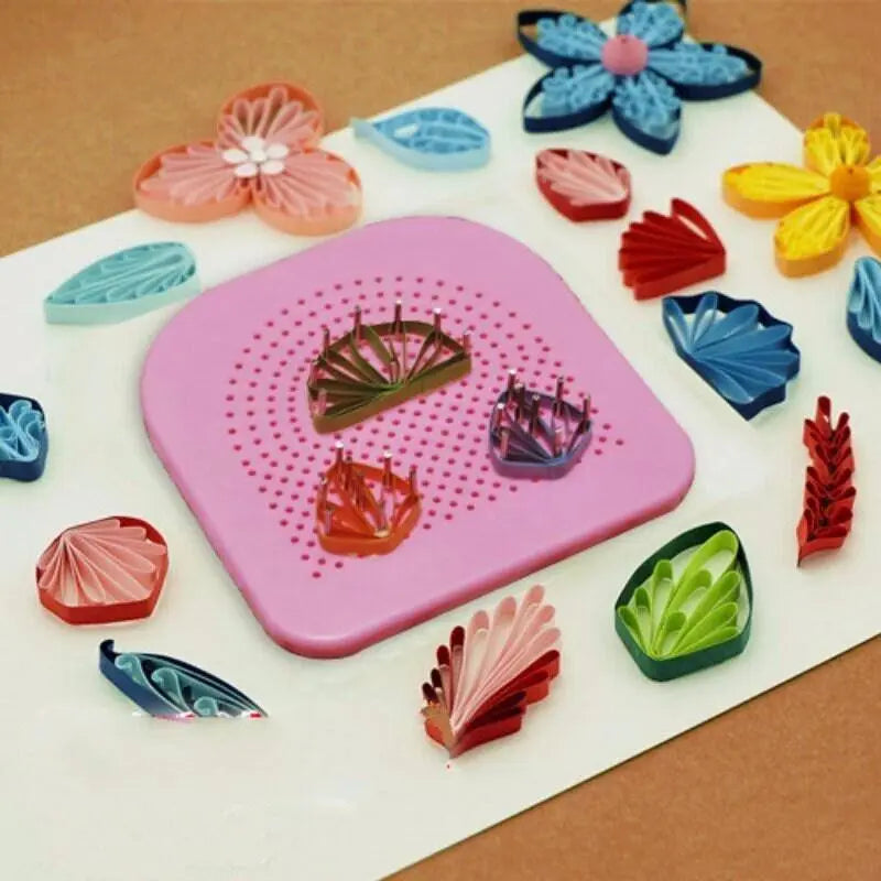 Paper Winding Disk Paper Quilling Tool Husking Grid Board, Quilling Knitting Board, Paper Quilling Shape Board Pattern Plate With Metal Pins