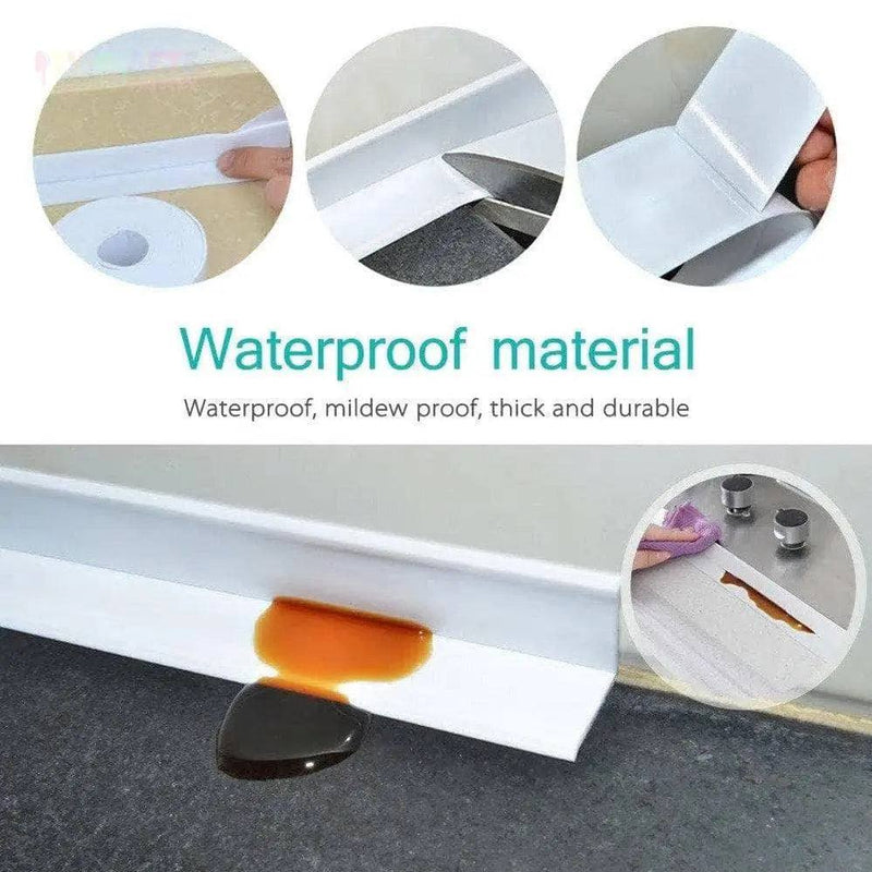 Pvc roll adhesive strips bathroom sealant window sealing tape shower seal bath sealer waterproof tape