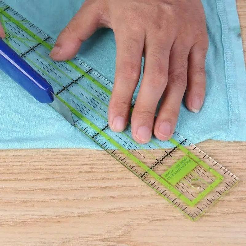 Quilting rulers fabric cutting patchwork ruler tailoring tools 1 foot double color
