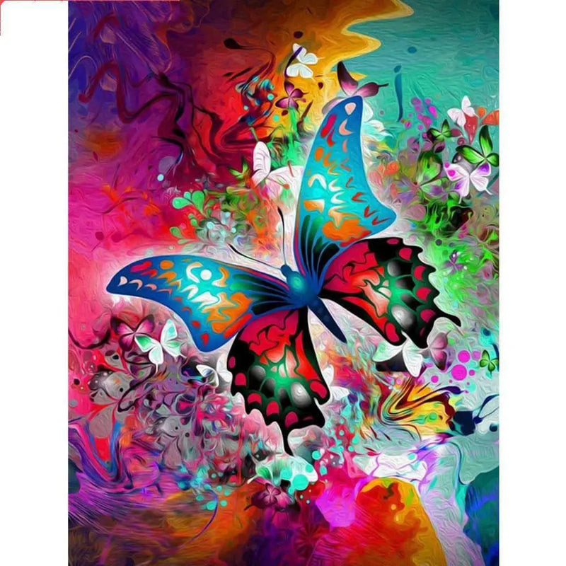 Rainbow Butterfly Diamond Painting Kit Mosaic Embroidery Set DIY Home Decor Gifts For Hobbyists