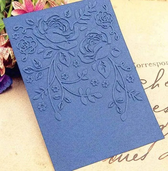 Rose Patterned Embossing Template Cardmaking Accessories