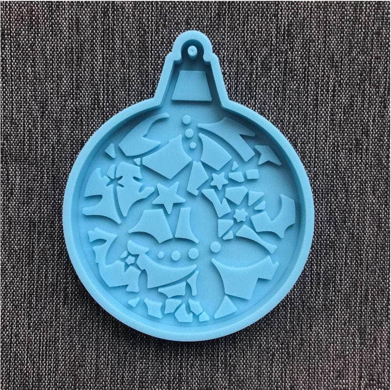 Round Pendant Molds Christmas Ball Mold Silicone Moulds Christmas Tree Decor DIY Resin Casting Kitchen Accessories Baking Supplies