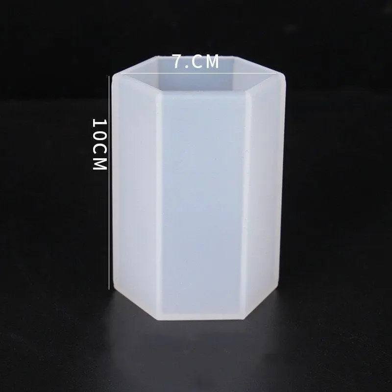 Silicone mould for dried flower resin casting hexagon candle molds