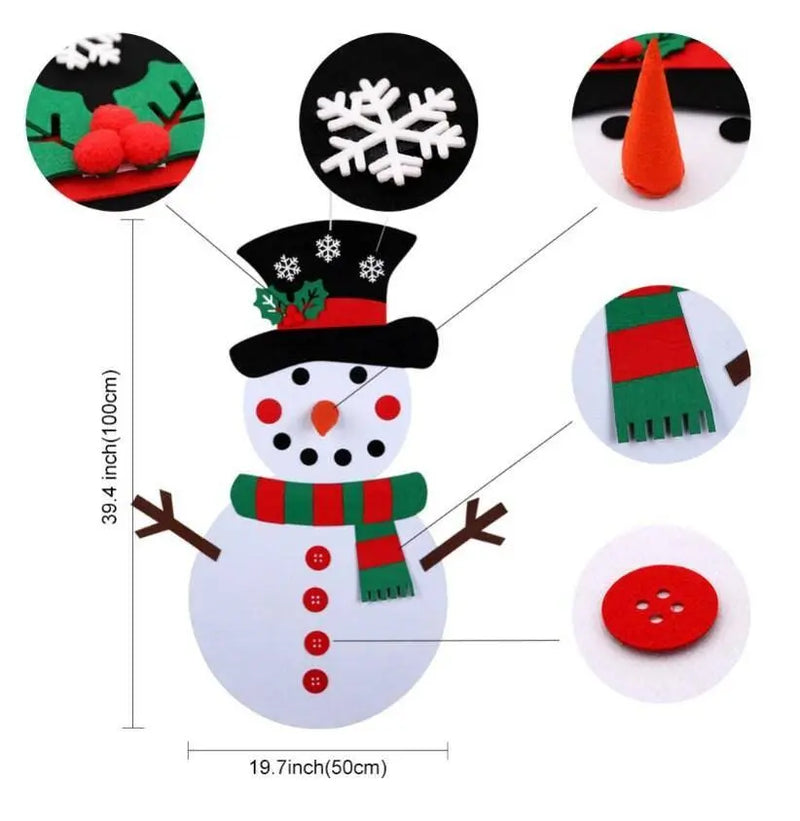 Snowman wall sticker DIY Christmas stickers for kids bedroom nursery room decal