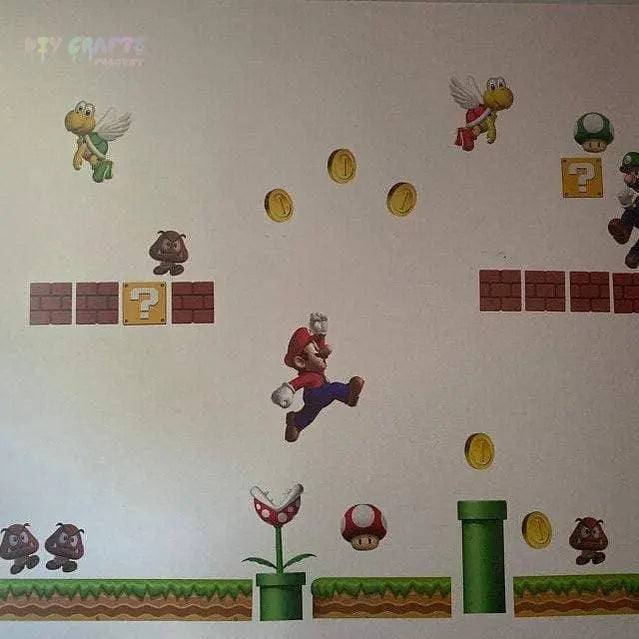 Super Mario vinyl wall sticker for kids bedroom decor decorating boys room