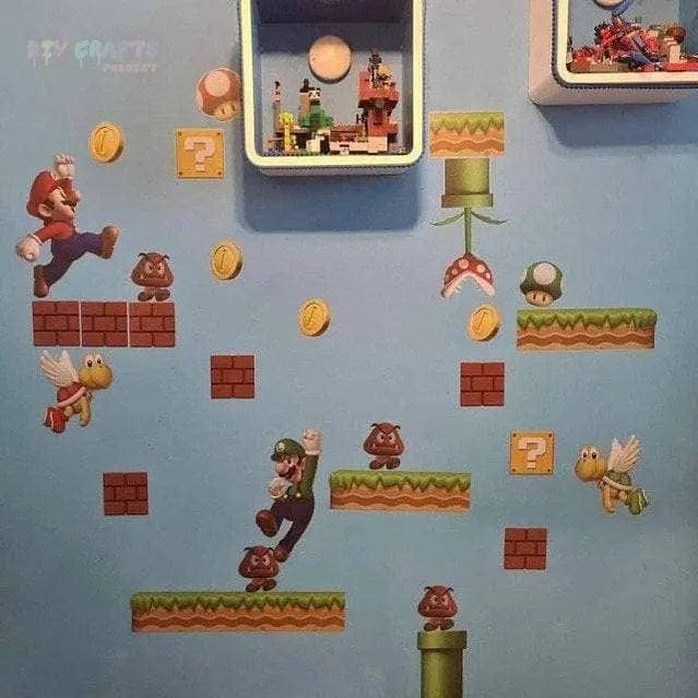 Super Mario vinyl wall sticker for kids bedroom decor decorating boys room