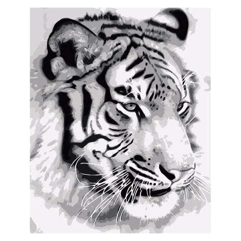 Tiger Paint By The Numbers Kit DIY Painting Set Animal Design Painting Supplies