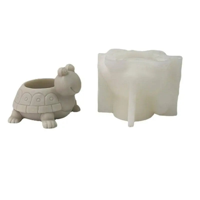 Turtle Mold Diy Succulent Mold Plaster Cement Epoxy Turtle Flower Pot Mould Ornament