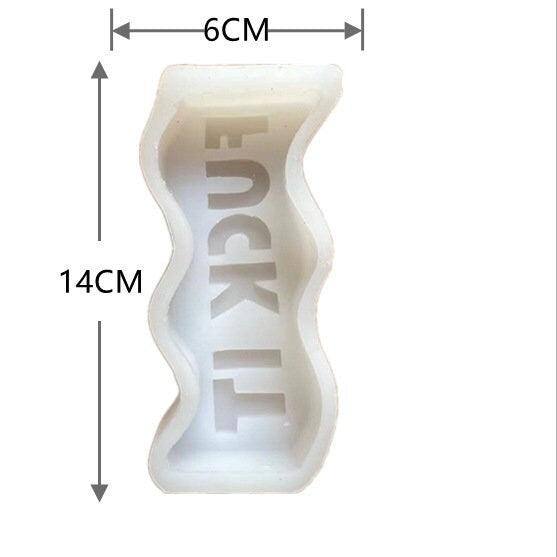 Wave Candle Mold Rude Words Soap Mould