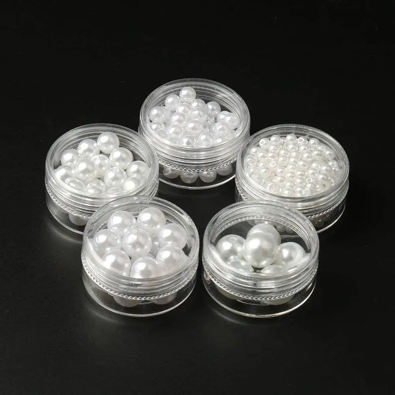 Round Beads Jewelry Making White Pearl Loose Bead For Necklaces DIY Bracelets Wedding Veil Pearls