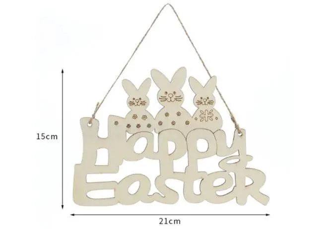 Wooden Easter bunny decor Easter sign