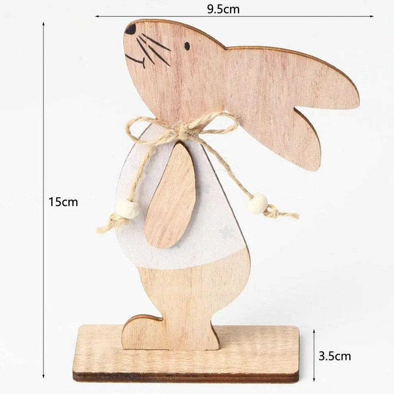 Wooden Easter rabbit decor Easter bunny room or tabletop decoration