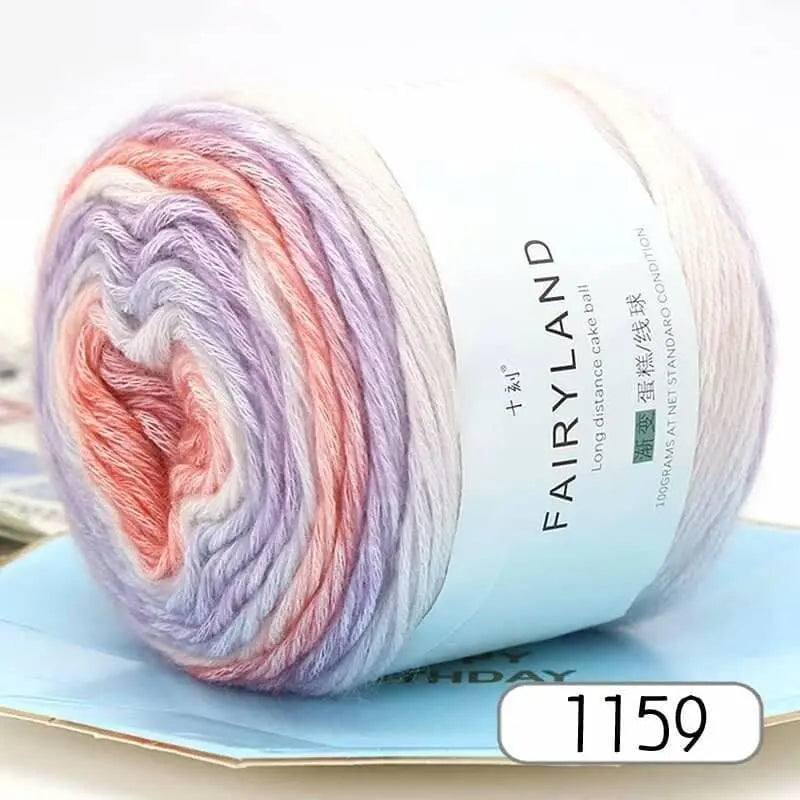 Wool and cotton yarn ball colorful yarns for sweater or blanket knitting 100grams